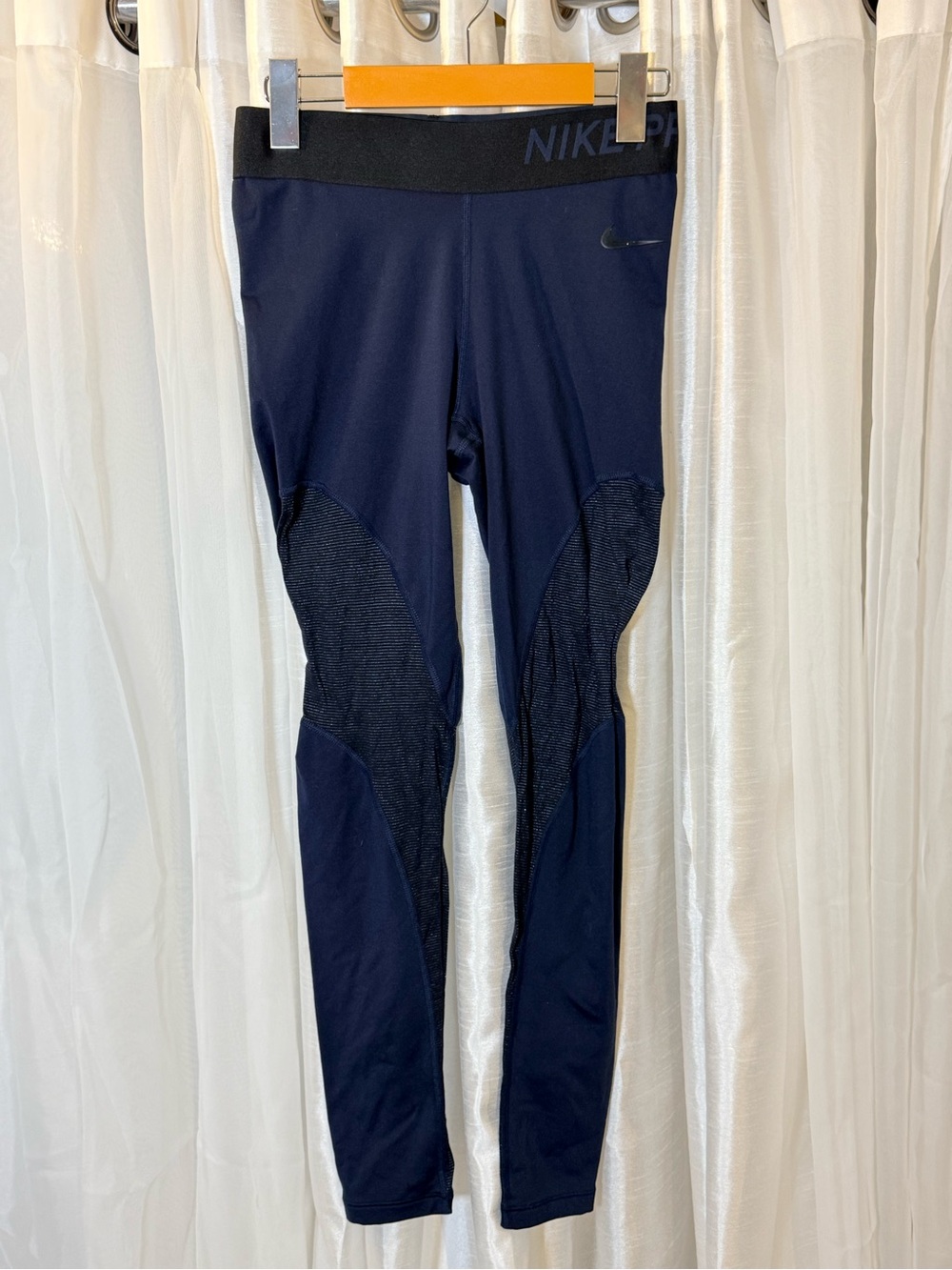 Nike Girls Navy and Black Performance Leggings